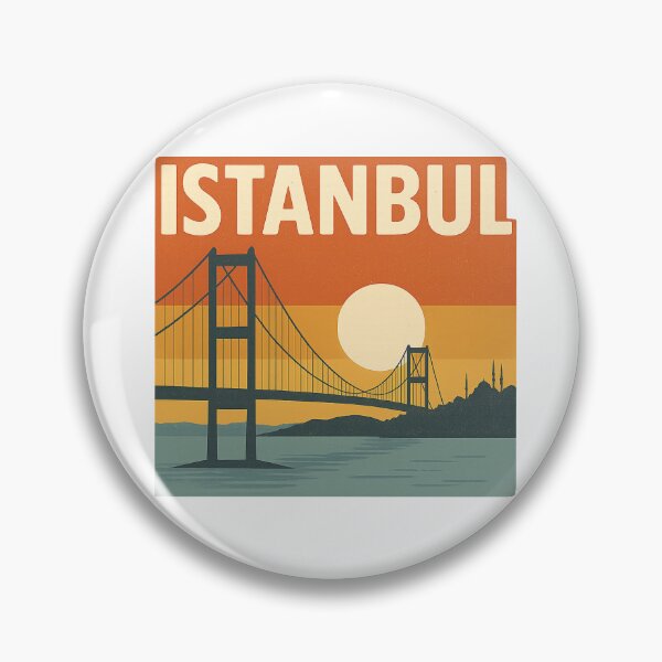 Item preview, Istanbul Bosphorus Bridge – Retro Minimal Art designed and sold by BerlyneInk.