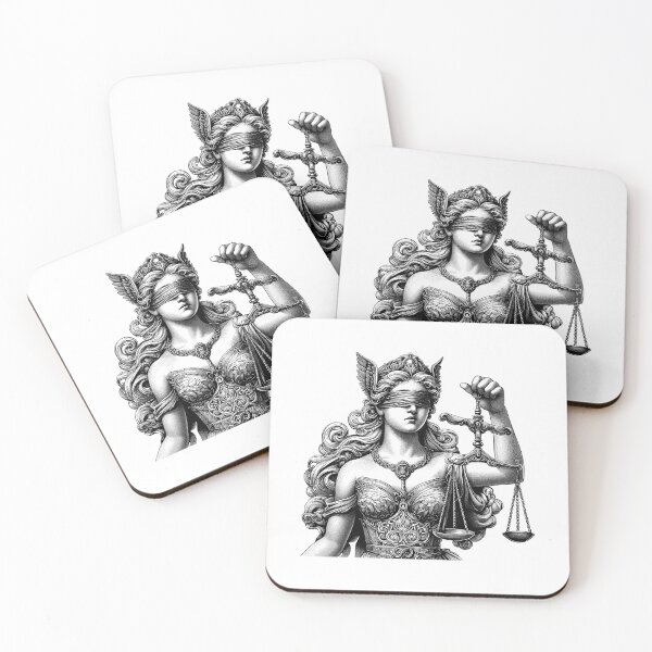 Item preview, Lady Justice Engraving with Scales and Blindfold designed and sold by NTGUILTY.