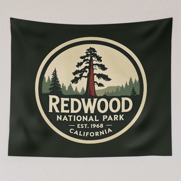 Item preview, Redwood National Park - California designed and sold by GoodOldVintage.