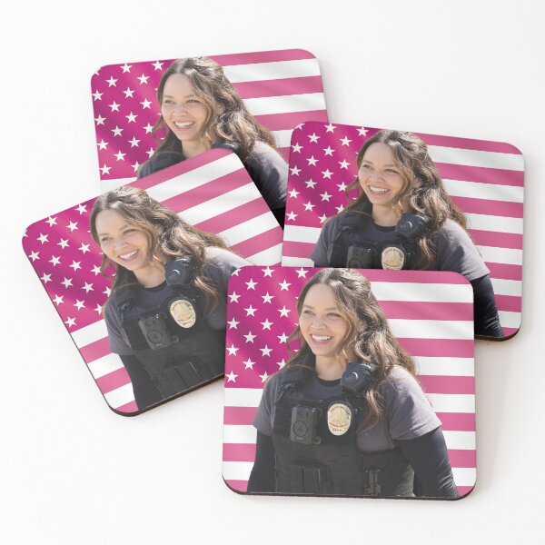 Item preview, Lucy Chen Melissa O'Neil The Rookie Pink Flag designed and sold by lavndershrtdays.