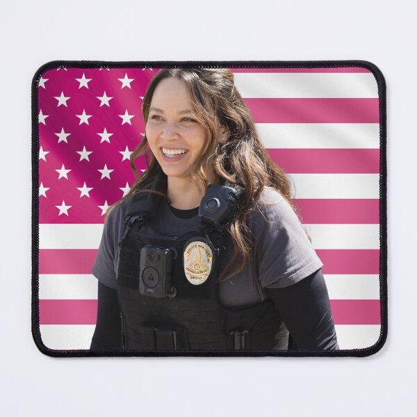 Item preview, Lucy Chen Melissa O'Neil The Rookie Pink Flag designed and sold by lavndershrtdays.