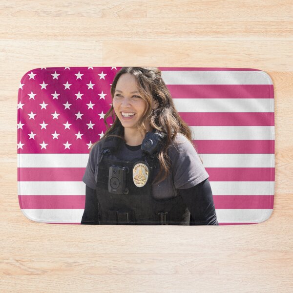 Item preview, Lucy Chen Melissa O'Neil The Rookie Pink Flag designed and sold by lavndershrtdays.