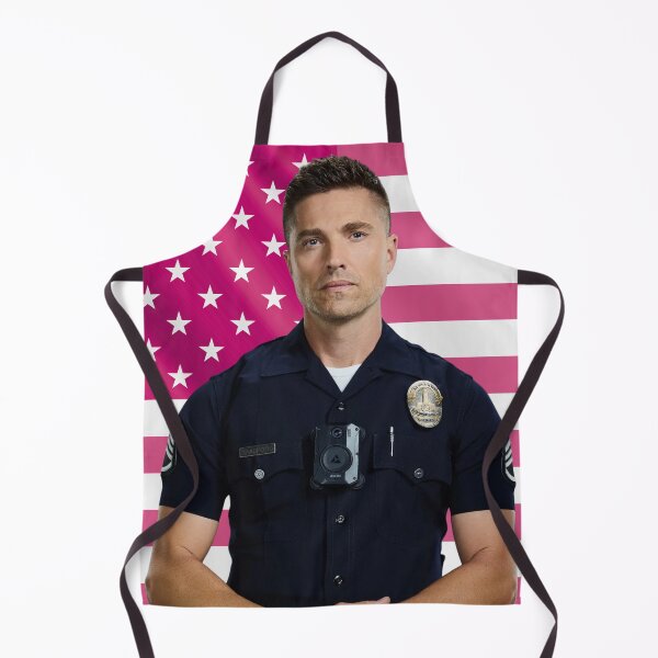 Item preview, Tim Bradford Eric Winter The Rookie Pink Flag designed and sold by lavndershrtdays.