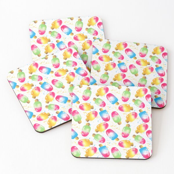Item preview, Watercolor Popsicles Pattern designed and sold by MonkeyDoodleArt.