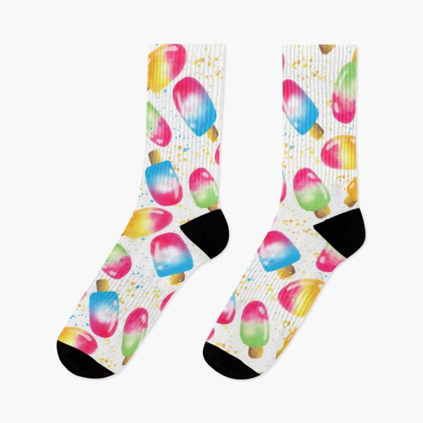 Item preview, Watercolor Popsicles Pattern designed and sold by MonkeyDoodleArt.