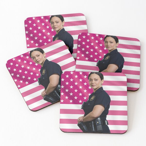Item preview, Lucy Chen Melissa O'Neil The Rookie Pink Flag designed and sold by lavndershrtdays.
