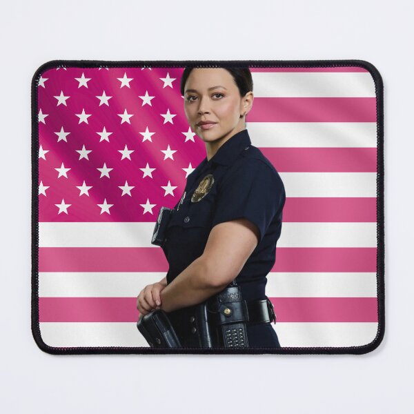 Item preview, Lucy Chen Melissa O'Neil The Rookie Pink Flag designed and sold by lavndershrtdays.