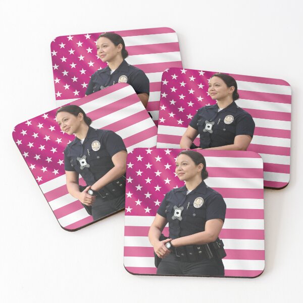 Item preview, Lucy Chen Melissa O'Neil The Rookie Pink Flag designed and sold by lavndershrtdays.