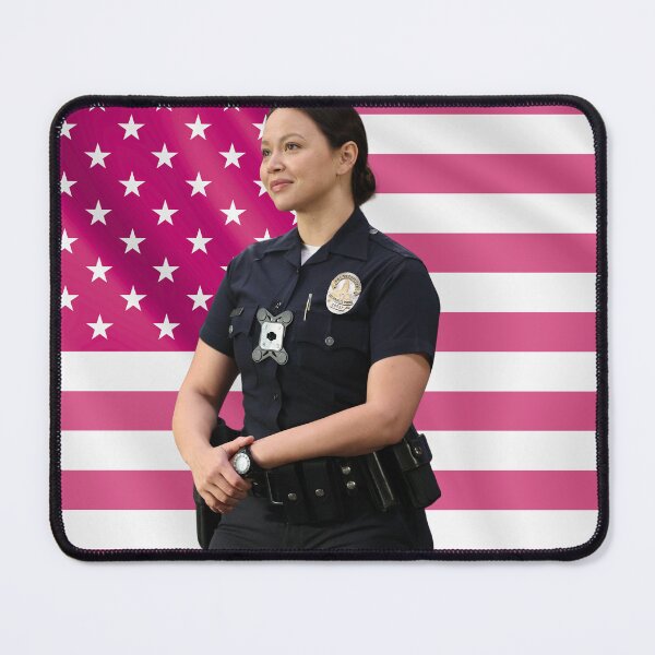 Item preview, Lucy Chen Melissa O'Neil The Rookie Pink Flag designed and sold by lavndershrtdays.