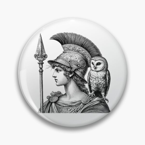 Item preview, Ancient Athena Goddess Engraving with Owl designed and sold by NTGUILTY.