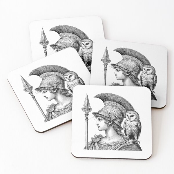 Item preview, Ancient Athena Goddess Engraving with Owl designed and sold by NTGUILTY.
