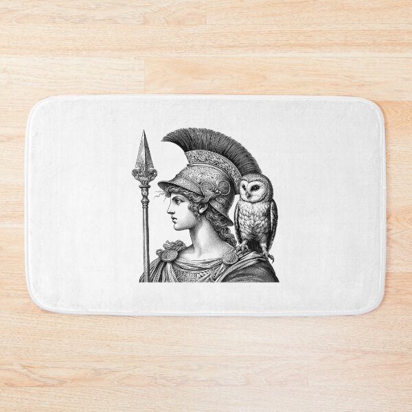 Item preview, Ancient Athena Goddess Engraving with Owl designed and sold by NTGUILTY.