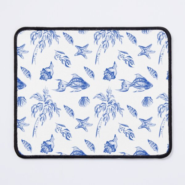 Item preview, Beach Comber Sea Shells Blue Seamless Repeat designed and sold by Sharon Schwalbe.