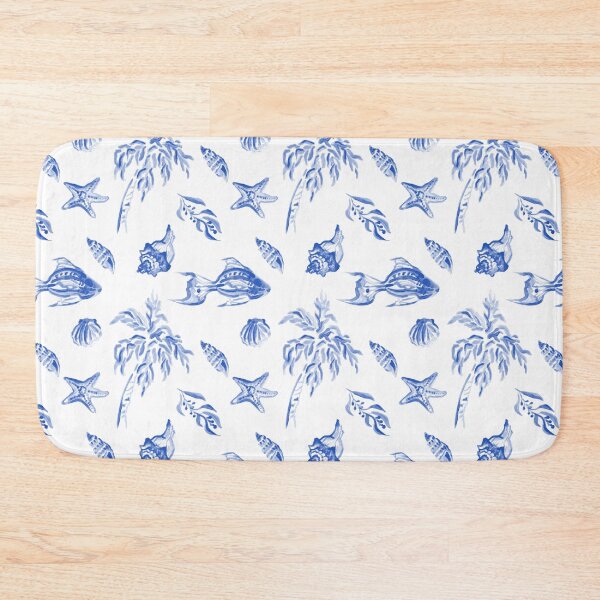 Item preview, Beach Comber Sea Shells Blue Seamless Repeat designed and sold by Sharon Schwalbe.