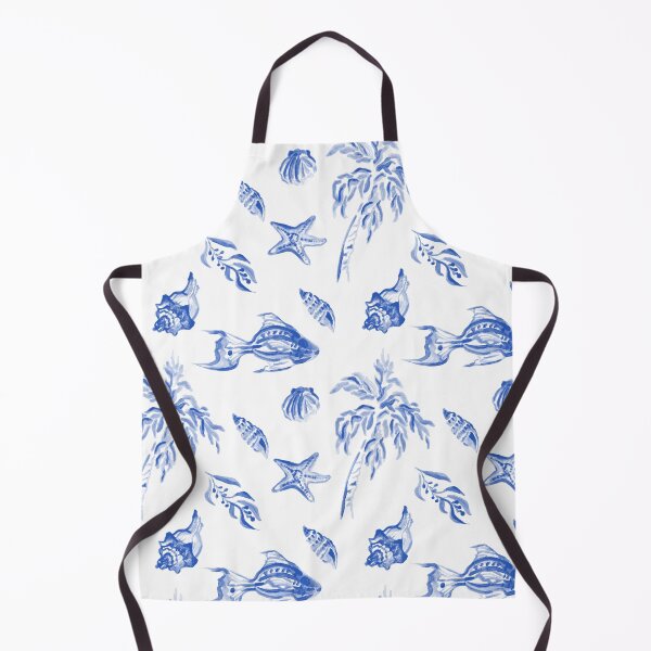Item preview, Beach Comber Sea Shells Blue Seamless Repeat designed and sold by Sharon Schwalbe.