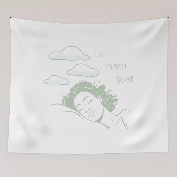 Item preview, Cloud Thoughts - Dreamy Mental Health Art with "Let Them Float" designed and sold by GentleBloomCo.