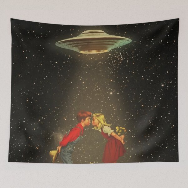 Item preview, Vintage Sci-Fi Romance Art “Love Is Universal” designed and sold by Not Hugo.