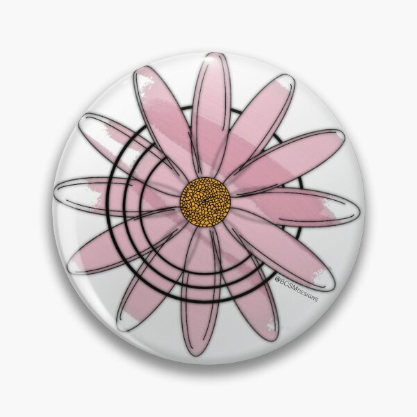 Item preview, Pink Daisy With Black Abstract Circles designed and sold by BCSMdesigns.