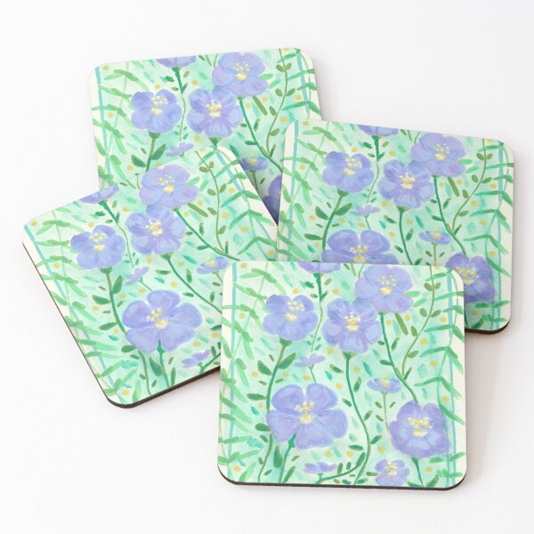 Item preview, Linum Perenne Purple Flax Flowers designed and sold by RCartist26.
