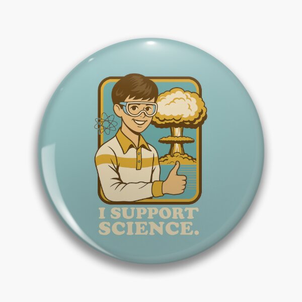 Artikelvorschau, Ich unterstütze die Wissenschaft – Schwarzer Humor Retro Art entworfen und verkauft von TheInkSyntax.