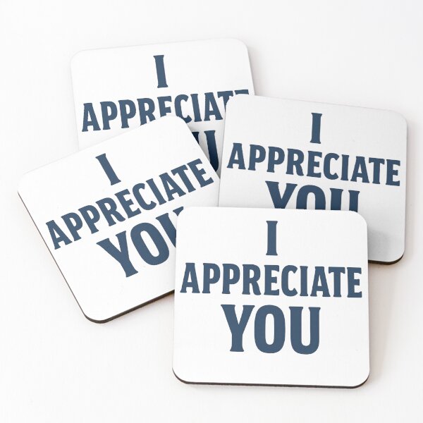 Item preview, I Appreciate You – Minimal Navy Text Design designed and sold by BackstopAndCo.