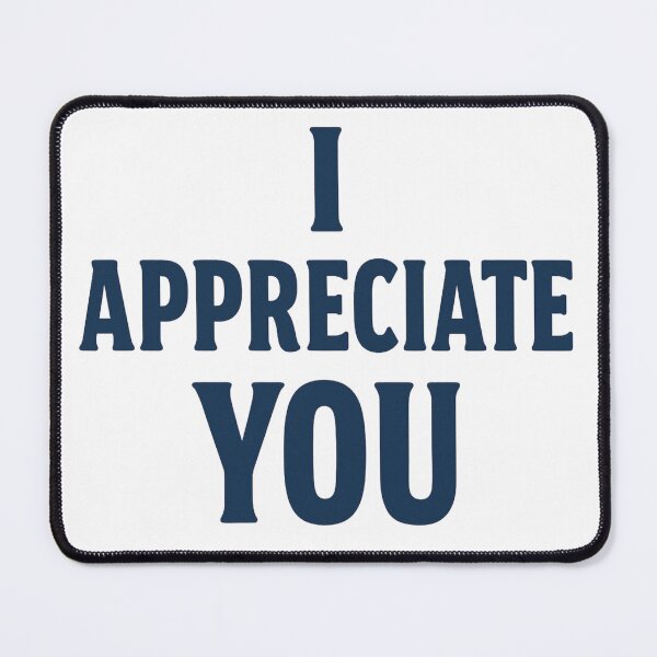 Item preview, I Appreciate You – Minimal Navy Text Design designed and sold by BackstopAndCo.