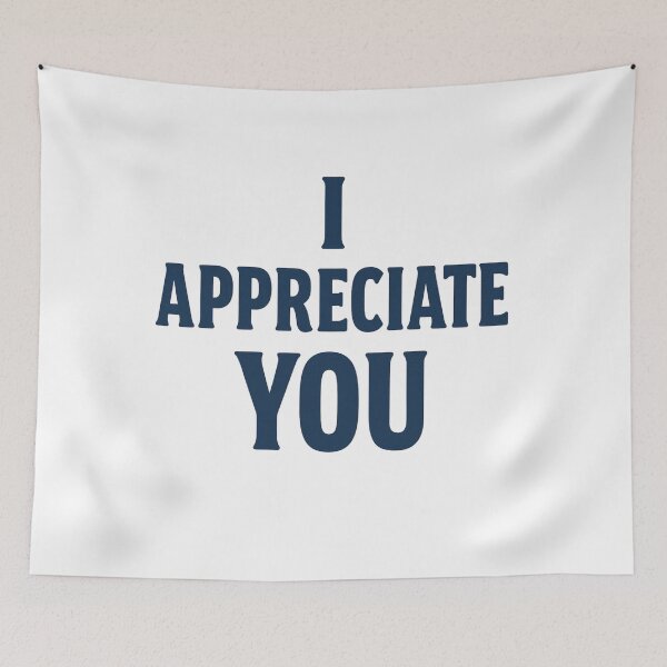 Item preview, I Appreciate You – Minimal Navy Text Design designed and sold by BackstopAndCo.