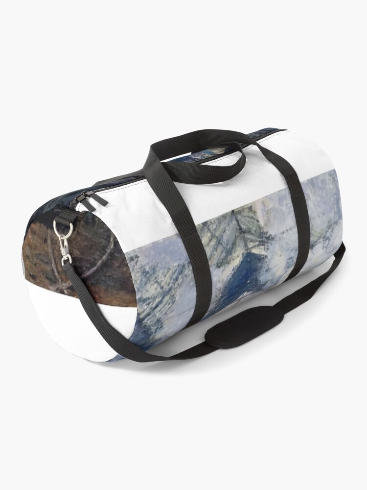 Thumbnail 1 of 3, Duffle Bag, Saint Lazare Station Exterior   1876 by Claude Monet designed and sold by GabyddAlessandr.