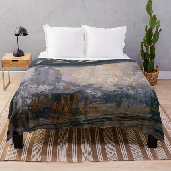 Item preview, Saint Lazare Station Exterior View 1887 by Claude Monet designed and sold by GabyddAlessandr.