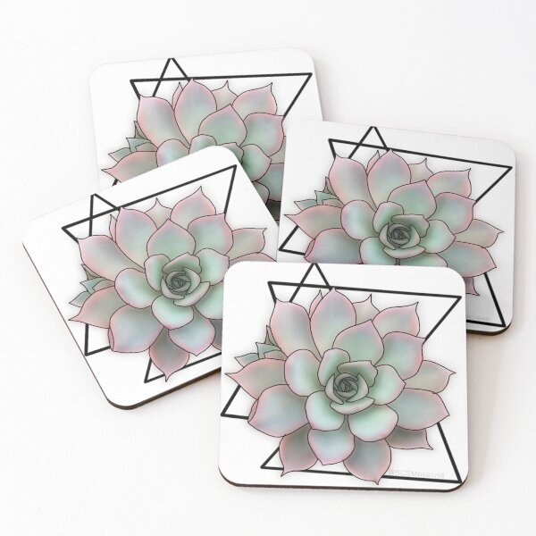 Item preview, Pastel Succulent With Overlapping Triangles designed and sold by BCSMdesigns.