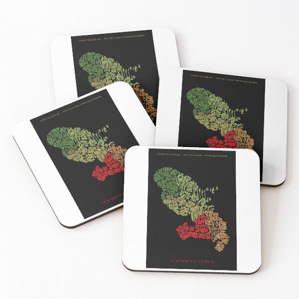 Item preview, Poster with stylized map of Martinique designed and sold by REGIS DEKERLE.
