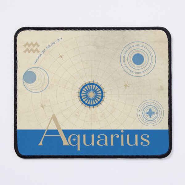 Item preview, Aquarius Zodiac Mouse Pad designed and sold by Fen & Feathers.