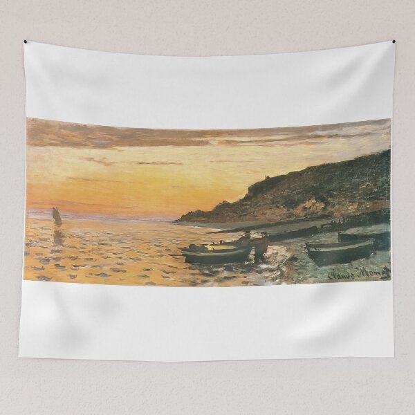 Item preview, Seacoast at Saint Adresse Sunset   1864 by Claude Monet designed and sold by GabyddAlessandr.