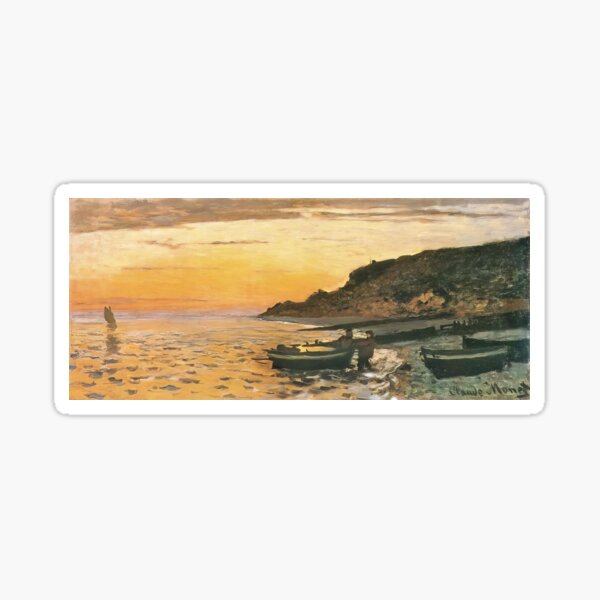 Item preview, Seacoast at Saint Adresse Sunset   1864 by Claude Monet designed and sold by GabyddAlessandr.