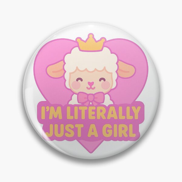 Item preview, I’m Just a Girl Lamb designed and sold by TinyPanic.