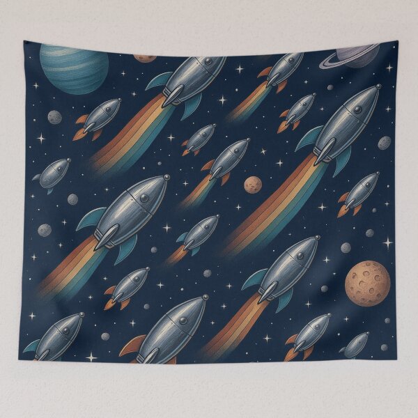 Item preview, Retro Rocket Blast-Off Gear designed and sold by CleverCulture.