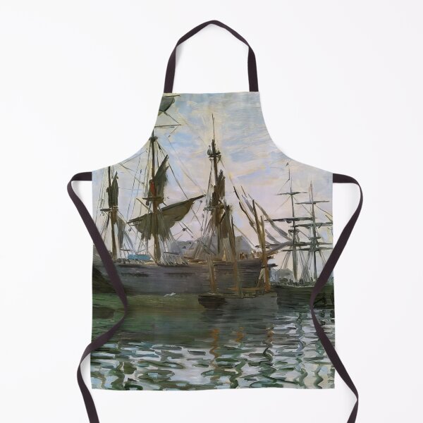 Item preview, Ships in Harbor c.1873 Le Havre France by Claude Monet designed and sold by GabyddAlessandr.