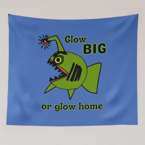 Item preview, "Glow big or glow home" Anglerfish by Everything Eli designed and sold by EverythingEli.