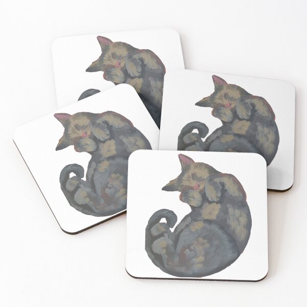 Item preview, Curled Kitty designed and sold by JadynFreyArt.