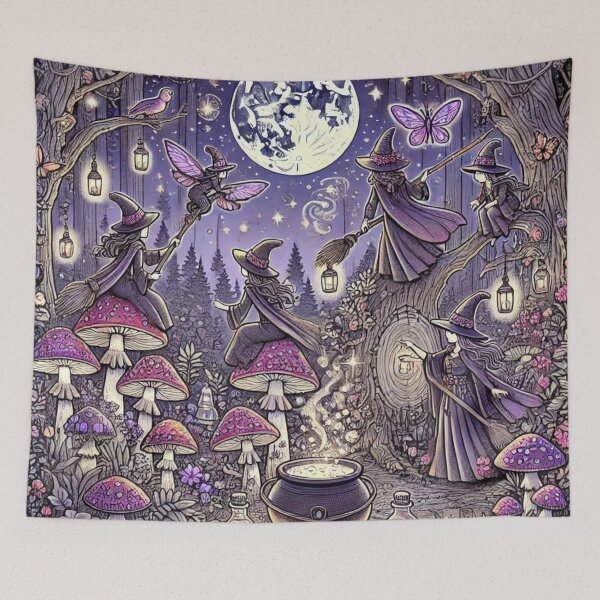 Item preview, Moonlight Mischief: Witches’ Yule Gathering designed and sold by Dream Bloom Gallery.