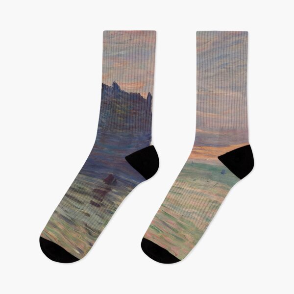 Item preview, Soleil couchant à Étretat   1883 by Claude Monet designed and sold by GabyddAlessandr.