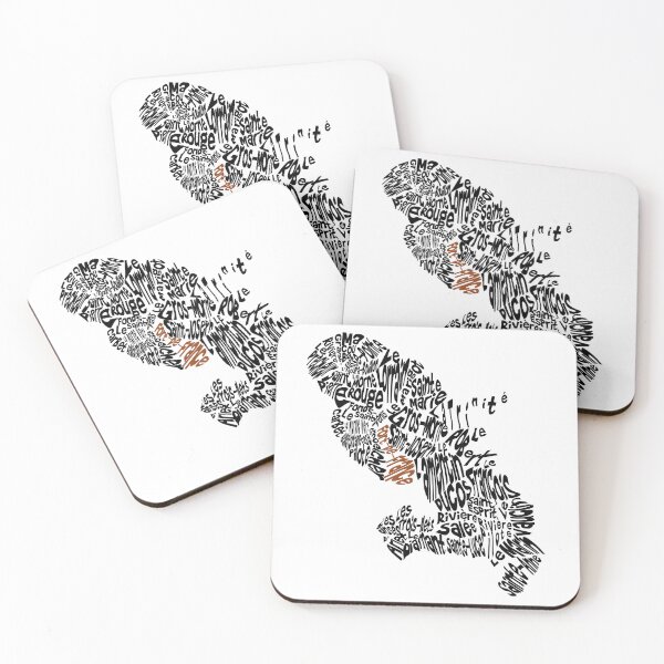 Item preview, Map of Martinique_black version designed and sold by REGIS DEKERLE.