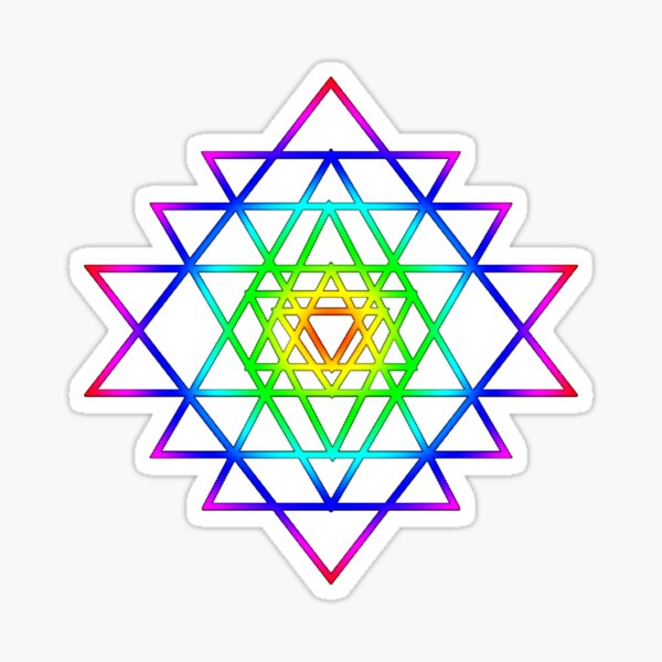 Item preview, Vibrant Sri Yantra Sacred Geometry designed and sold by ChaosEmporium.