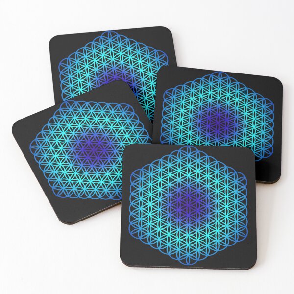 Item preview, Shades Of Blue Flower Of Life Sacred Geometry designed and sold by ChaosEmporium.