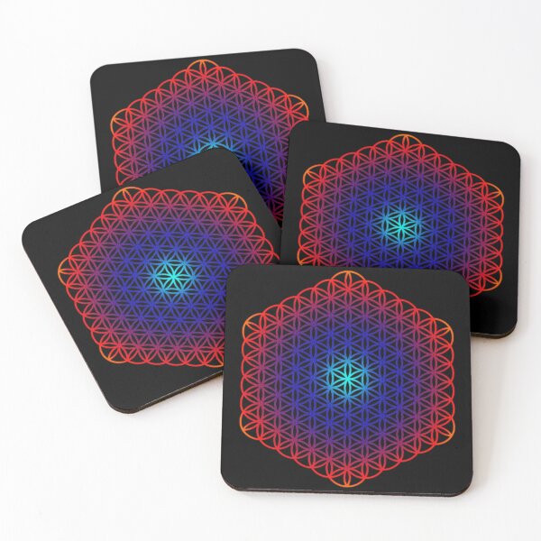 Item preview, Vibrant Flower Of Life Sacred Geometry designed and sold by ChaosEmporium.