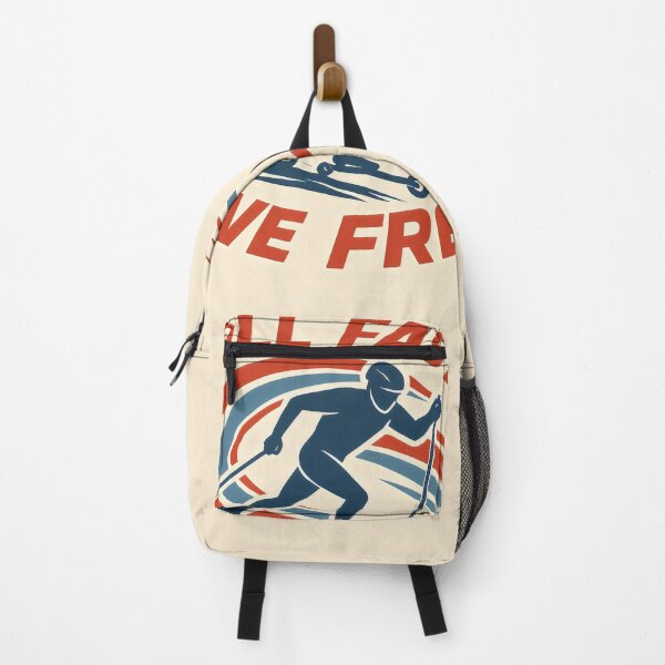 Item preview, Roll Fast Live Free Retro Rollerski Graphic designed and sold by Stickteez.