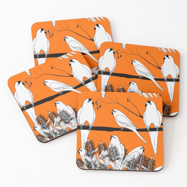 Item preview, Orange-bellied Parrots feeding designed and sold by topologydesign.