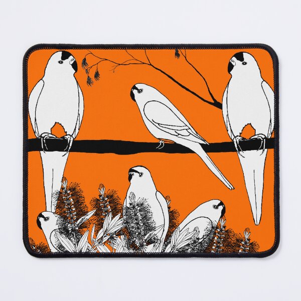 Item preview, Orange-bellied Parrots feeding designed and sold by topologydesign.