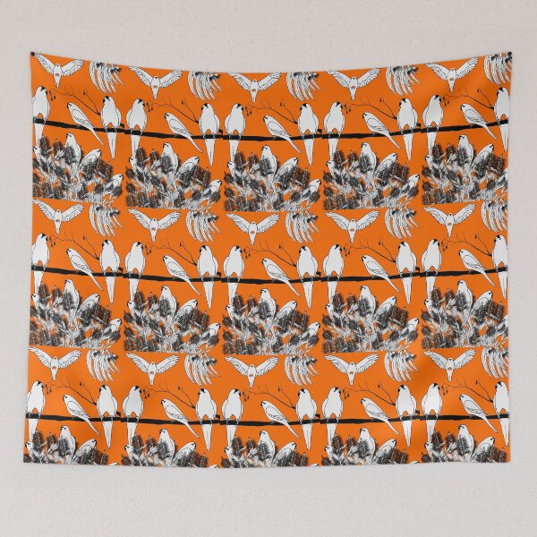 Item preview, Orange-bellied Parrots feeding designed and sold by topologydesign.