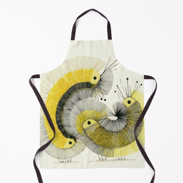 Item preview, Abstract Yellow and Black Caterpillar Illustration in Modern Pen and Ink Style designed and sold by dawnleblanc55.